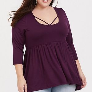 Grape purple super soft strappy babydoll